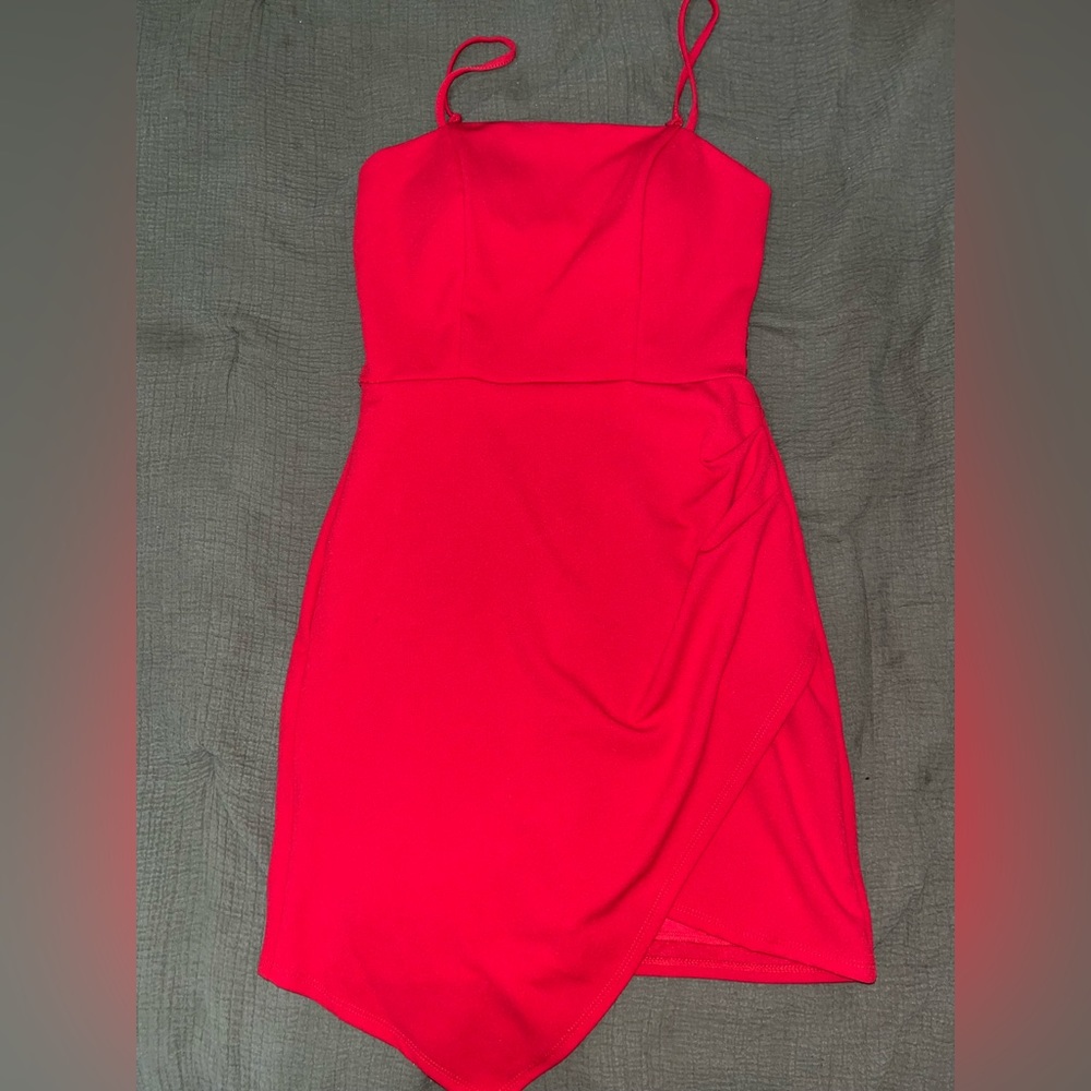 Francesca’s small red cocktail dress